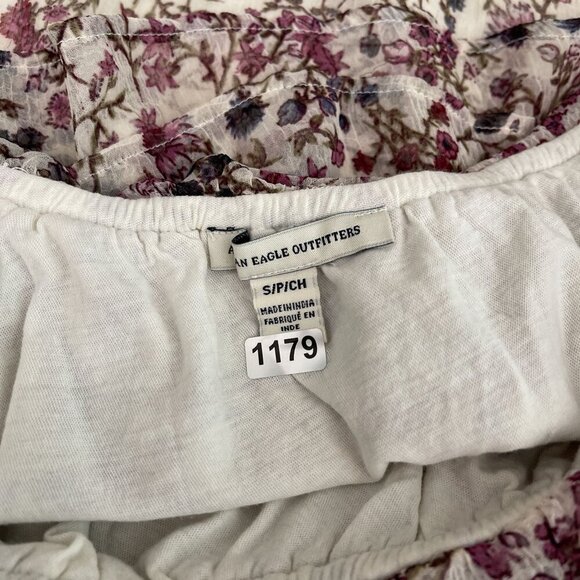 American Eagle Outfitters One Shoulder Floral Ruffle Blouse Elegant Top‎ Women S - Picture 5 of 10